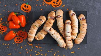 Saucisses momies d'Halloween