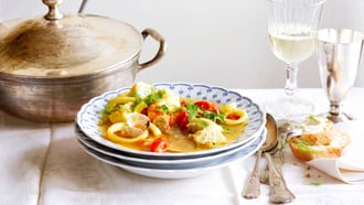 Fischsuppe mit Safran