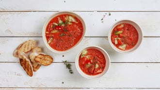 Pikante Wassermelonen-Suppe
