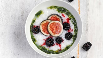 Congee con more e fichi
