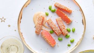 Salmone al sesamo con maionese al miso