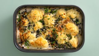 Gratin de chou-fleur aux lentilles