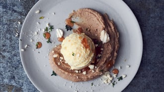 Gelato alle mele cotogne con vermicelles