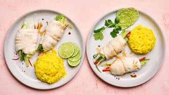Paupiettes de poisson à la vapeur avec gingembre