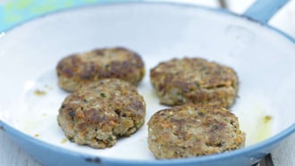 Gemüse-Rindfleisch-Burger