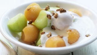 Melonen mit Joghurt