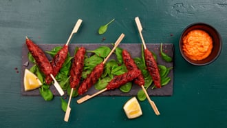 Cevapcici végans aux petits pois