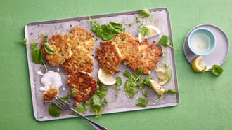 Frittelle di ceci e feta