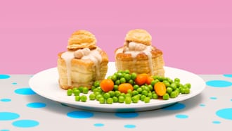 Pastetli mit Brätchügeli Retrostyle