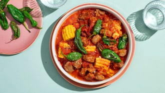 Lamm-Eintopf mit Chilis in Adobo