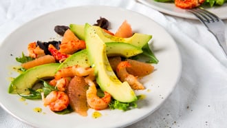 Krebs-Avocado-Salat mit Verjus