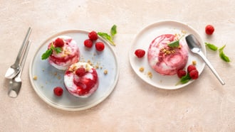 Parfait di lamponi alla limetta