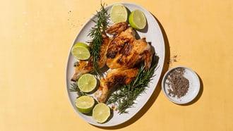 Limetten-Poulet Butterfly-Style
