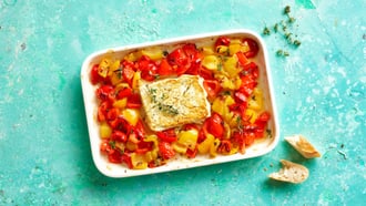 Feta au four avec poivrons