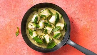 Roulés de féra en sauce crémeuse au basilic