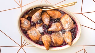 Gratin di ciliegie al miele