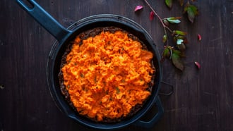 Shepherd's Pie mit Rindfleisch und Süsskartoffeln