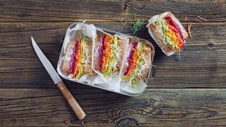 Sandwich arc-en-ciel