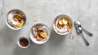 Gelato alla banana con cioccolato