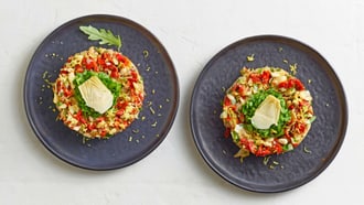 Tartare d'artichaut avec tomates séchées
