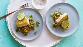 Zanderfilet mit Koriander-Salsa