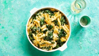 Penne-Auflauf mit Spinat