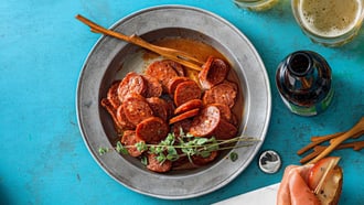 Chorizo flambé