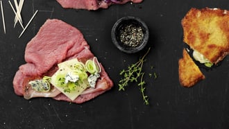 Cordon bleu mit Schinken und Lauch