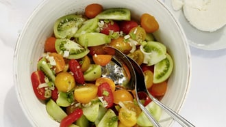 Salade de tomates au fromage frais
