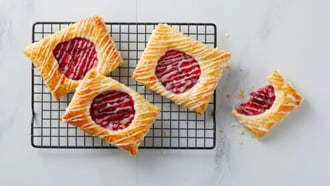 Feuilletés aux fraises
