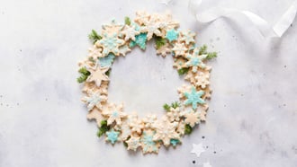 Vanille-Schneestern-Guetzlikranz