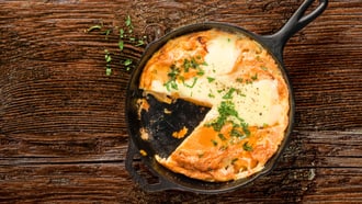 Kürbistortilla mit Raclettekäse