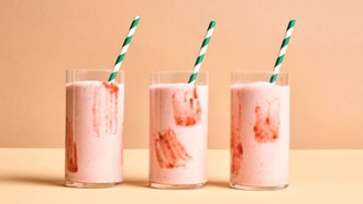 Milkshake fragole e tahina