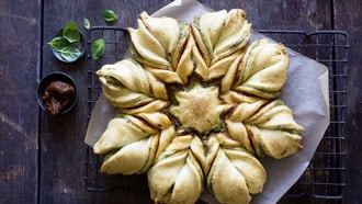 Fleur de pâte levée au pesto