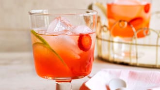 Sirop de fraise et citron vert