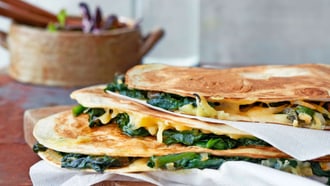 Quesadillas aux épinards