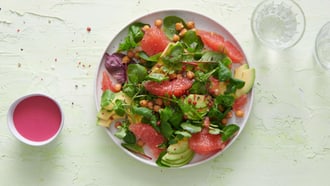 Salade de pois chiches et de grapefruit