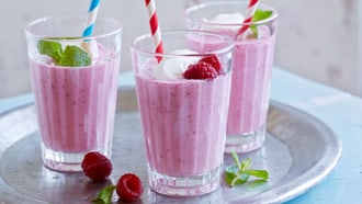Frappè di lamponi e vaniglia