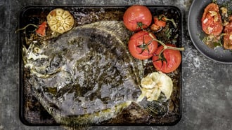 Turbot aux tomates à l'ail