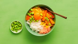 Kürbis-Curry mit Reis