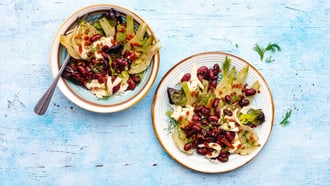 Salade de fenouil grillé avec haricots
