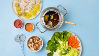 Fondue chinoise aux dumplings