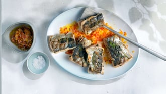 Filetti di trota con vinaigrette agli ortaggi