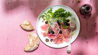 Carpaccio de veau avec vinaigre balsamique maison