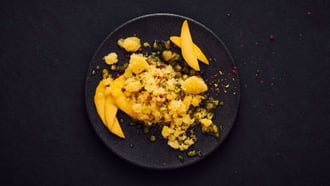 Mango-Prosecco-Granita mit Safran
