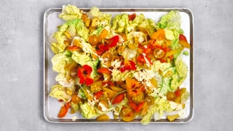 Salade de carottes cuites avec maïs