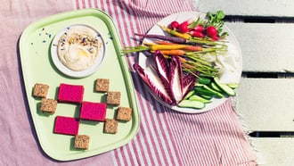 Hummus con semi di girasole