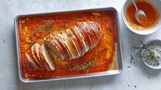 Hackbraten mit Speck