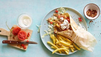 Gyros avec cou de porc