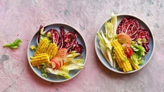 Insalata di mais e cicorino